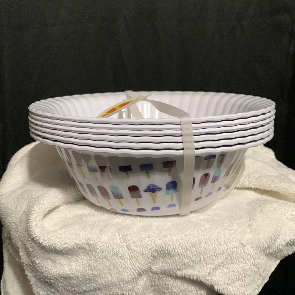C&C CALIFORNIA HOME- SIX EX-LARGE ICE CREAM BOWLS